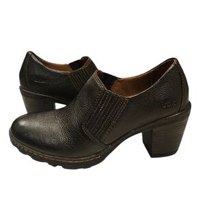 Bolo by Born Heeled Ankle Boots Pull On Brown Size 6